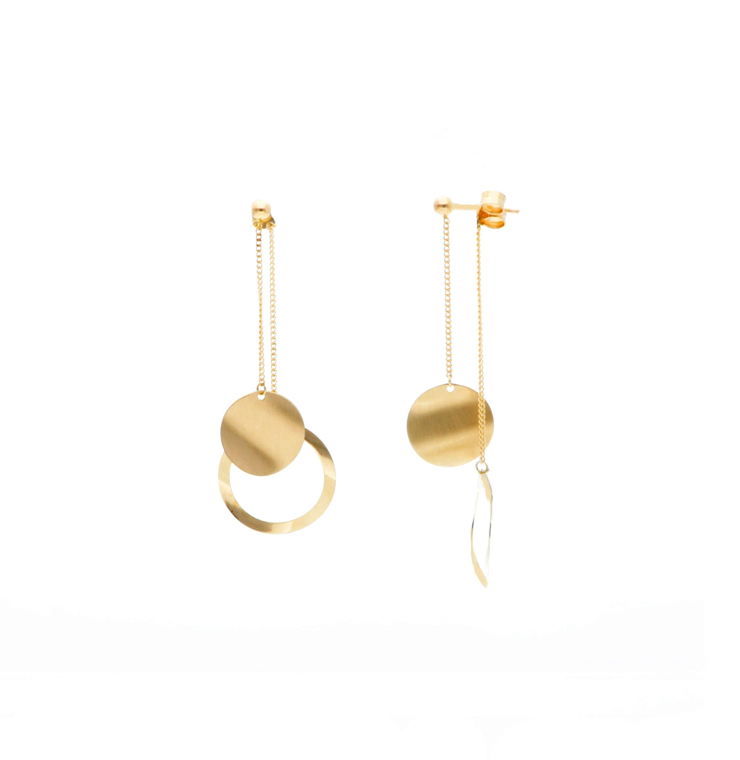 Golden earrings 14k (code S245970)